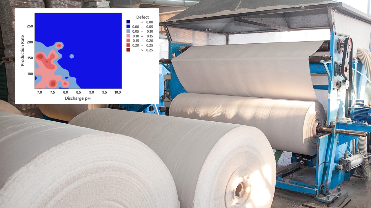 Fábrica de produção de papel.